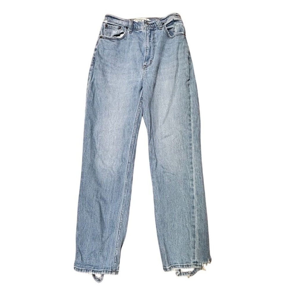 Abercrombie & Fitch Women's Ankle Straight High Rise Jeans‎ Size 25 Blue